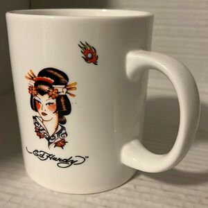 Ed Hardy Mug LOVE KILLS SLOWLY Geisha TIGER Native Women Snake Mug 12oz